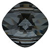 SWAROVSKI 5180 Double Hole Square Bead 14mm Crystal Silver Night
